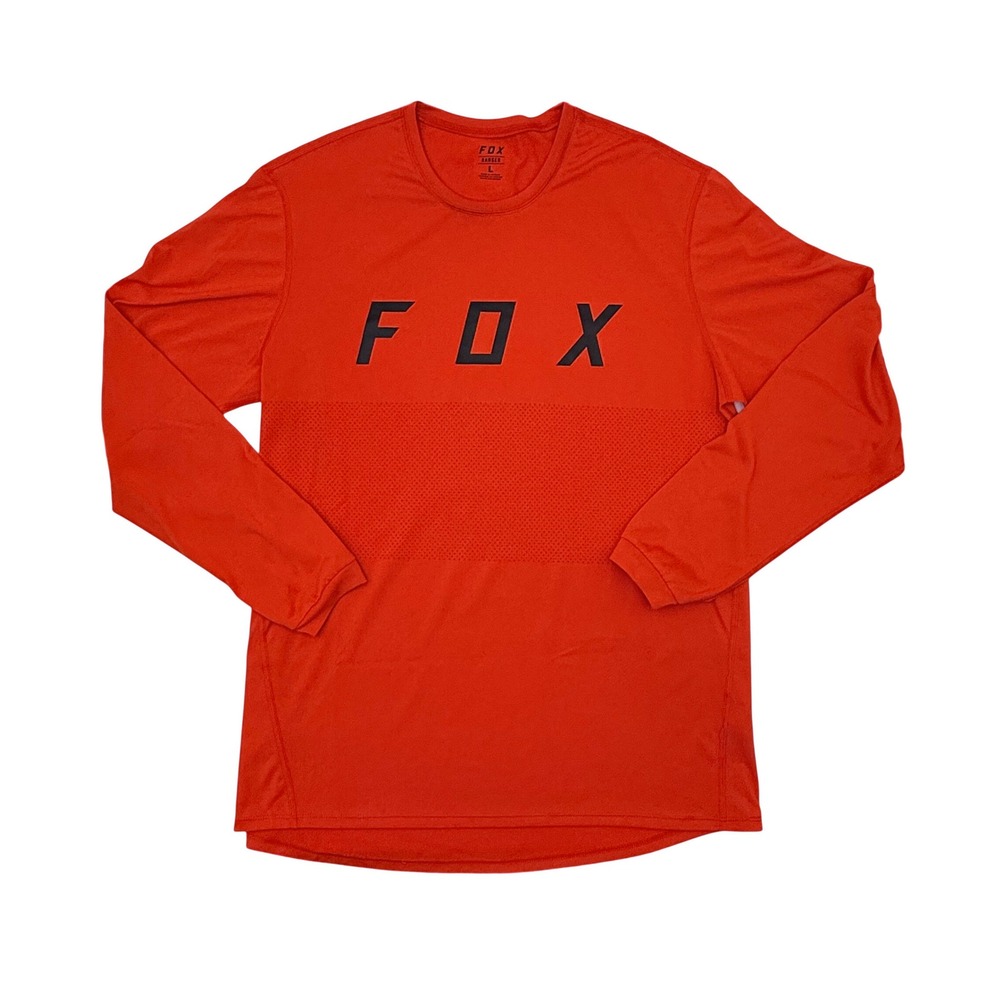 Fox Ranger Long Sleeve MTB Jersey Orange Size Large Performance Trail Shirt